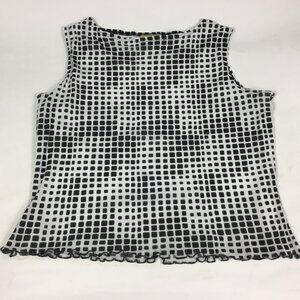 (PO) CDW, Wht & Blk sleeveless Top